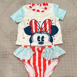 Disney Minnie Mouse Striped Swimwear Set